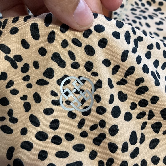 DAISY FUENTES Ultra High Waist Cheetah Leopard Print Bike Shorts Tan Black XL - Picture 7 of 8